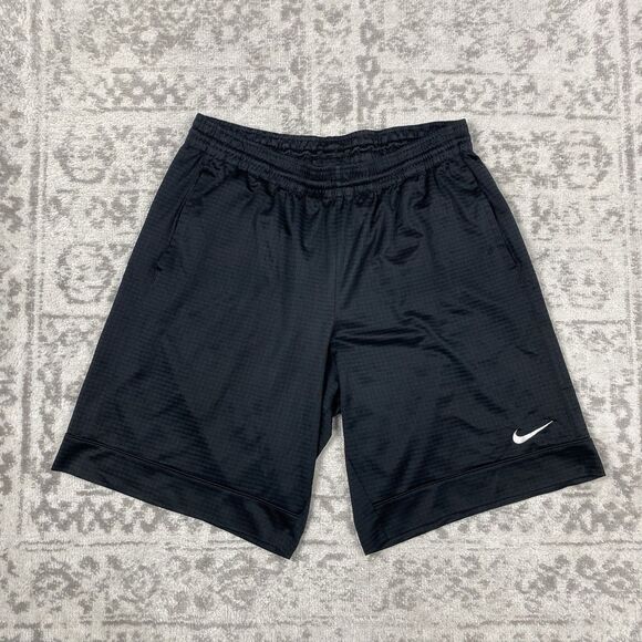 Nike Basketball Shorts Mens Casual Black Gym Athletic Stretch Size Large - Picture 1 of 6